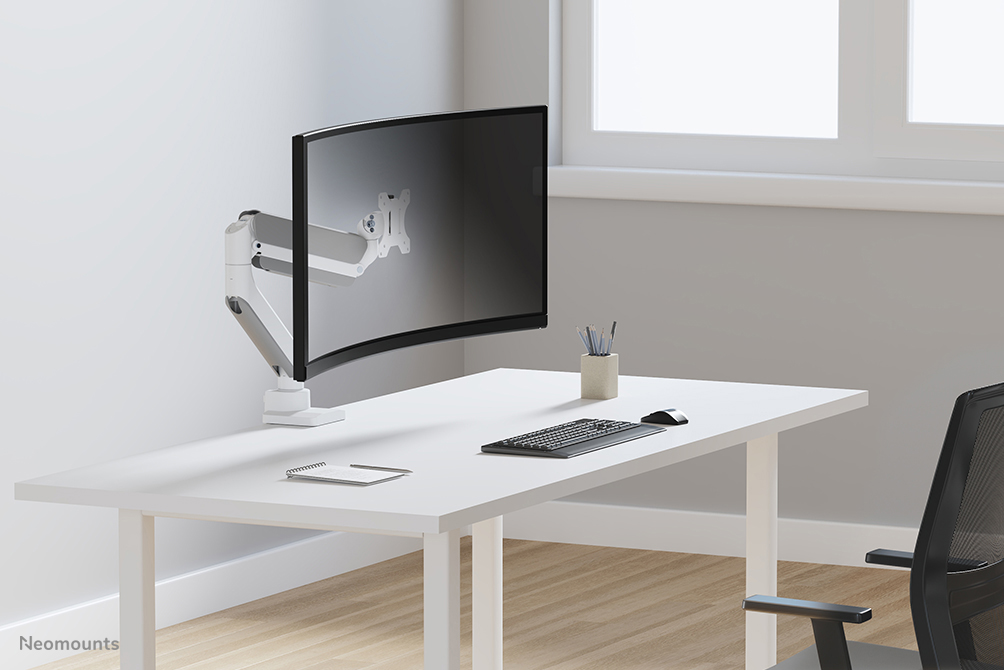 Neomounts DS70PLUS-450WH1 Brazo de monitor 17-49" - resorte de gas - Topfix - Tope-a-180°